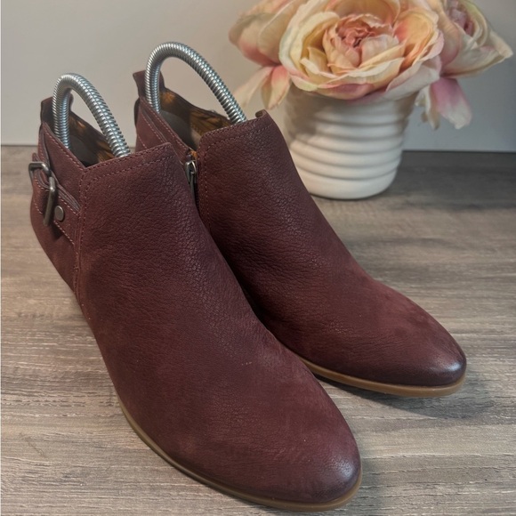 SARTO By Franco Sarto Garfield Western Burgundy Ankle Boots size 8 - Picture 2 of 9